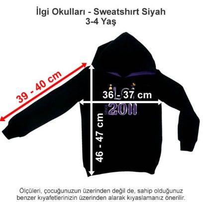 İlgi Okulları - Sweatshirt Siyah 3-4