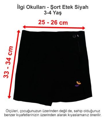 İlgi Okulları - Şort Etek Siyah 3-4