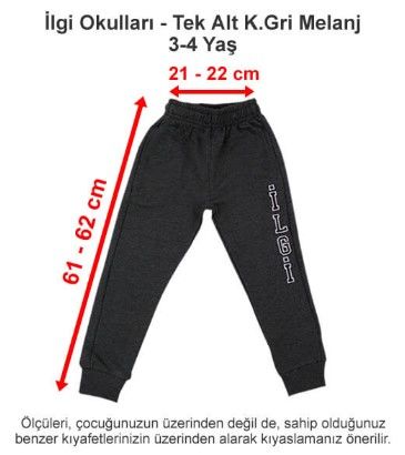 İlgi Okulları - Tek Alt K.Gri Melanj 3-4