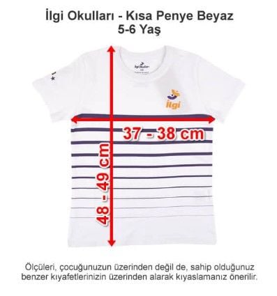 İlgi Okulları - Kısa Penye Beyaz 5-6