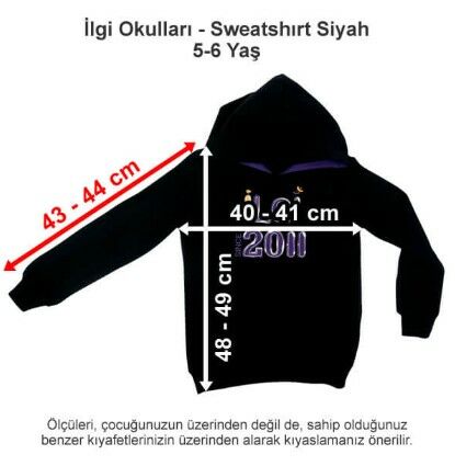 İlgi Okulları - Sweatshirt Siyah 5-6