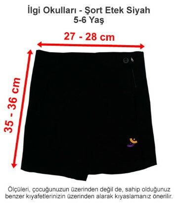 İlgi Okulları - Şort Etek Siyah 5-6