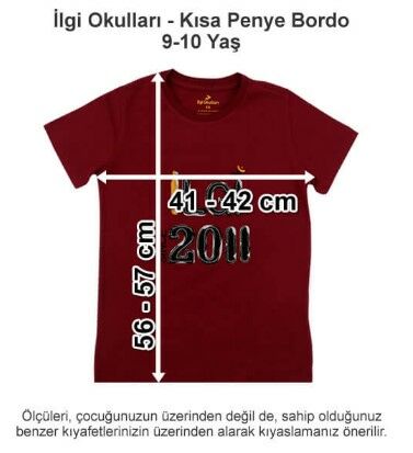 İlgi Okulları - Kısa Penye Bordo 9-10