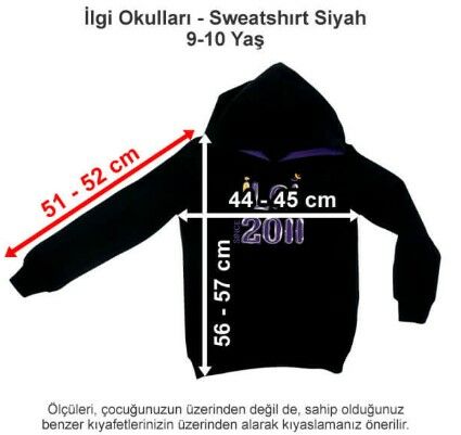 İlgi Okulları - Sweatshirt Siyah 9-10