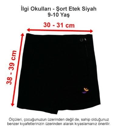 İlgi Okulları - Şort Etek Siyah 9-10