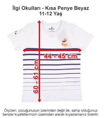 İlgi Okulları - Kısa Penye Beyaz 11-12
