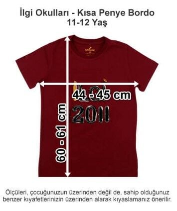 İlgi Okulları - Kısa Penye Bordo 11-12