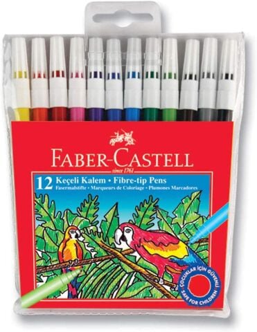 Faber-Castell Keçeli Kalem, 12'li Poşet